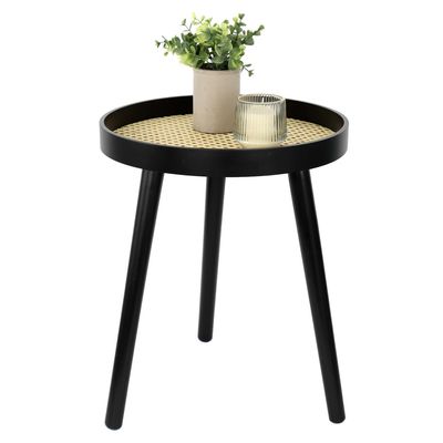 Mesa de Apoio Cazza Redonda Hashtag MDF Preta