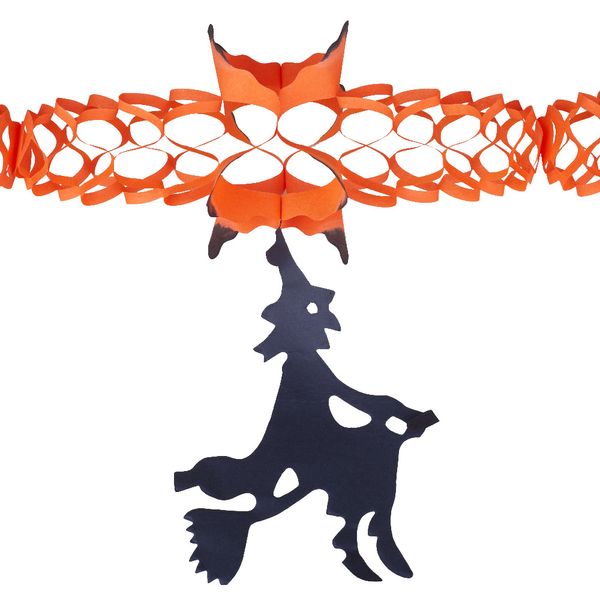 Corrente de Papel Bruxas Play&fun Halloween 3m