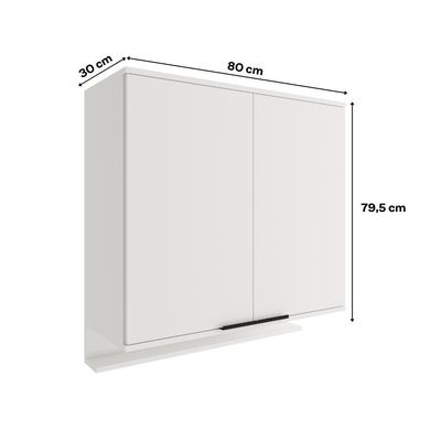 Armário Aéreo 2 Portas Miami Carraro Branco Dormitório