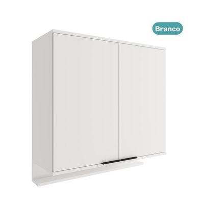 Armário Aéreo 2 Portas Miami Carraro Branco Dormitório