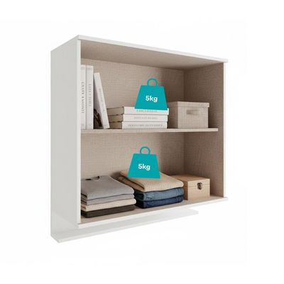 Armário Aéreo 2 Portas Miami Carraro Branco Dormitório