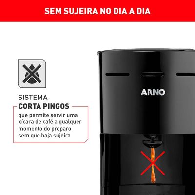 Cafeteira Elétrica Arno Classic CFC1 Preta 12 Xícaras - 127V