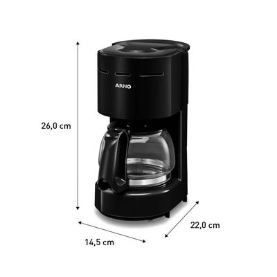 Cafeteira Elétrica Arno Classic CFC1 Preta 12 Xícaras - 127V