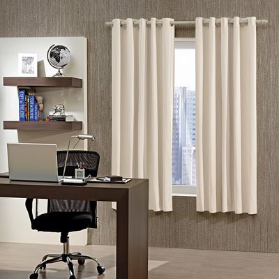 Cortina Blackout Bella Janela em PVC Ilhós Bege 2,00x1,60m