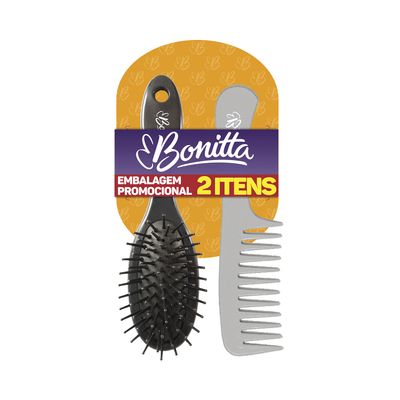Kit Escova + Pente Bonitta Econômico Pequeno - Item Sortido