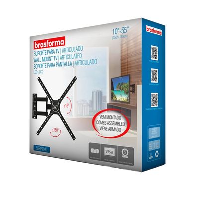 Suporte Articulado para TV Brasforma SBRP1040 10” a 55”