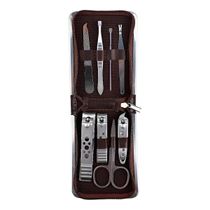 Kit 8 Peças Higiene Pessoal Manicure Estojo Cortador Tesoura - Unhas Perfeitas em Qualquer Lugar