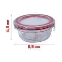 Kit 3 Potes de Vidro Herméticos 150ml com Silicone