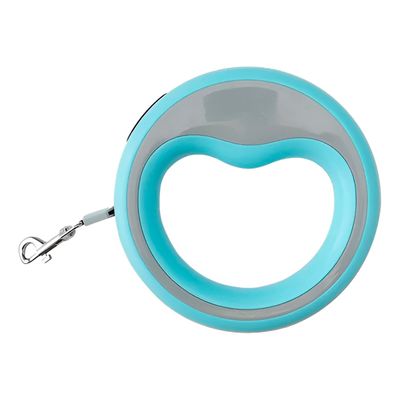 Guia Retrátil para Camping Regulável Cães Gatos com Trava - Passeio Seguro e Livre | Cor:Azul Claro