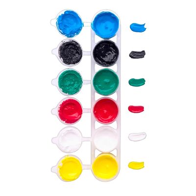 Tinta Guache Escolar Leo&Leo com 6 Cores 15ml