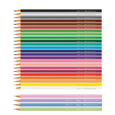 Lápis de Cor Faber-Castell Eco 24 Cores + 4 Pastel