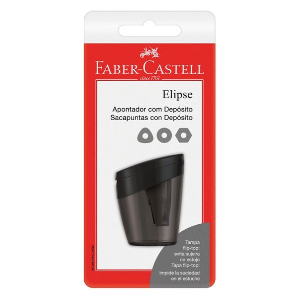 Apontador Faber-Castell Elipse com Depósito - Item Sortido Apontador Faber-Castell Elipse com Depósito - Item Sortido