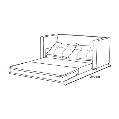Sofá Cama Casal Articulável 2 Lugares Londres Suede Cinza Escuro - D'monegatto