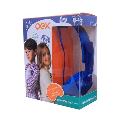 Headphone Kids Oex Teen HP303 com Microfone com 1.2m Azul