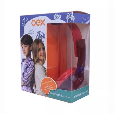 Headphone Kids Oex Teen HP303 com Microfone com 1.2m Vermelho