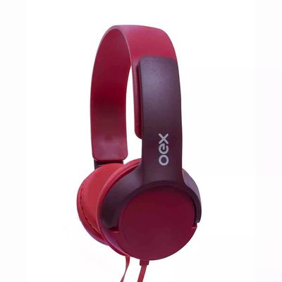 Headphone Kids Oex Teen HP303 com Microfone com 1.2m Vermelho