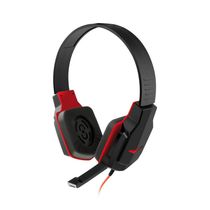 Headset Gamer Multilaser Conexão P2 com Haste Regulável Preto e Vermelho PH073