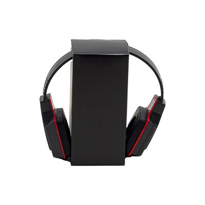 Headset Gamer Multilaser Conexão P2 com Haste Regulável Preto e Vermelho PH073