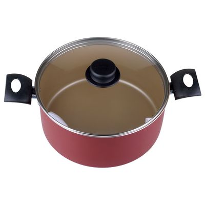 Caçarola Aluminio 24CM Turim Tramontina Vermelha
