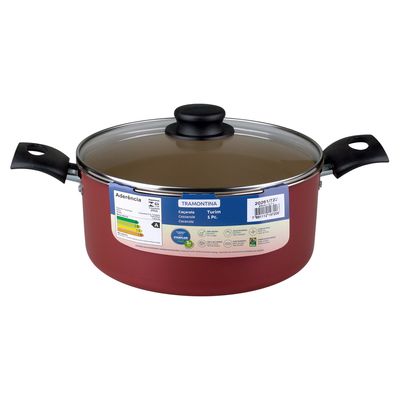 Caçarola Aluminio 22CM Turim Tramontina Vermelha