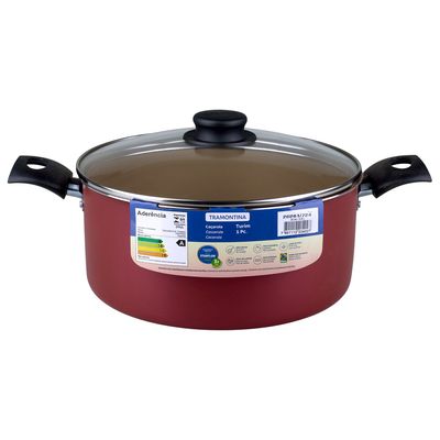 Caçarola Aluminio 24CM Turim Tramontina Vermelha