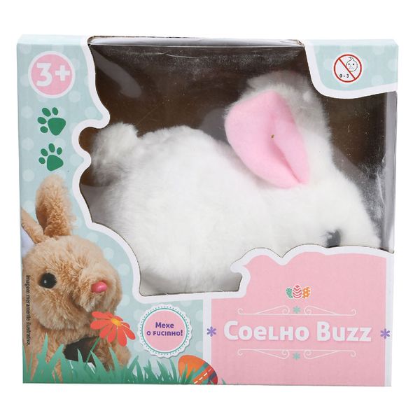 Pelúcia Coelho Buzz Interativo Sortido CV245010 Play&Fun