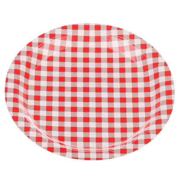 Prato de Papel Junino Silver Xadrez Junino 18cm