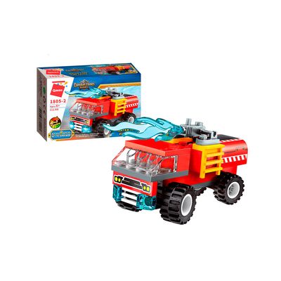 Bloco de Montar Set Combat Zones Super Bombeiro 1805 Qman