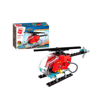 Bloco de Montar Set Combat Zones Super Bombeiro 1805 Qman