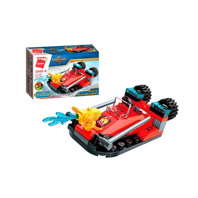 Bloco de Montar Set Combat Zones Super Bombeiro 1805 Qman