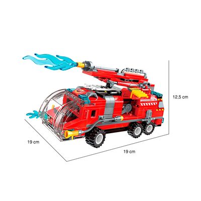 Bloco de Montar Set Combat Zones Super Bombeiro 1805 Qman