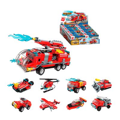 Bloco de Montar Set Combat Zones Super Bombeiro 1805 Qman