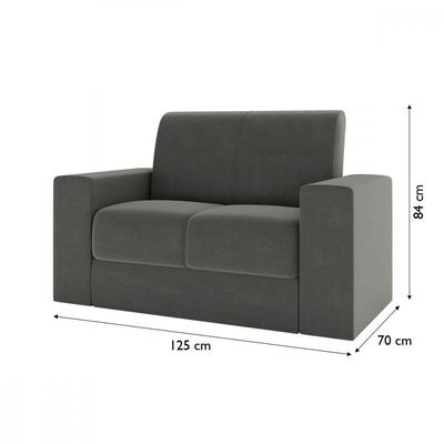 Sofá 2 E 3 Lugares Recife Veludo Cinza Mamflex Cinza
