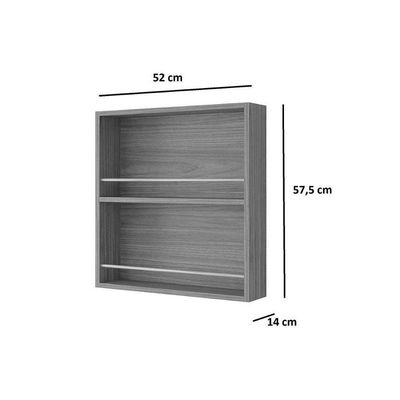 Armário Aéreo Cozinha Modulado Estela Porta Tempero 52cm Cinamomo - Mgm