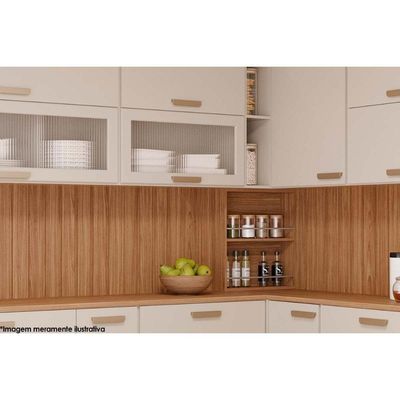 Armário Aéreo Cozinha Modulado Estela Porta Tempero 52cm Cinamomo - Mgm
