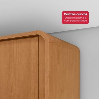 Guarda Roupa Solteiro 100% Mdf 4 Portas Easy Like Amêndo Clean