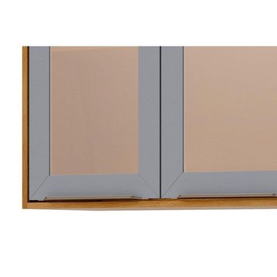 Armário Aéreo Cozinha Modulado Brilhante C/ 2 Portas 120cm Cinamomo/off White - Mgm