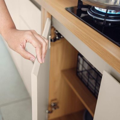 Balcão Sem Tampo Allure Linea Brasil 80cm 100% Mdf Jequitiba/gris Fosco
