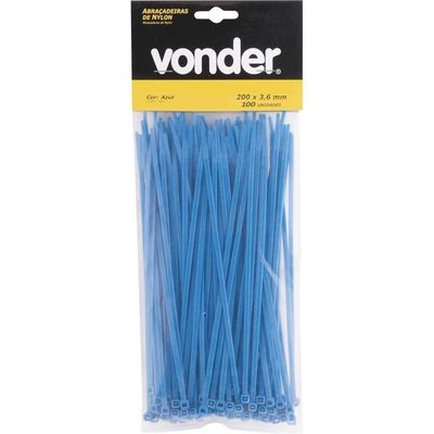 Abraçadeira De Nylon, Azul, 200 Mm X 3,6 Mm, Vonder Ostenvonder