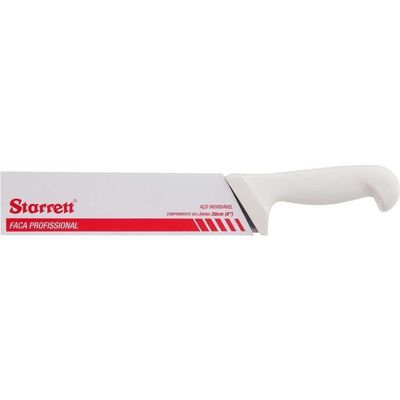 Faca Para Carne, 20 Cm, Refile Aéreo Reta Larga Inox, Cabo Branco, Bkw203-8 Starrett Ostenvonder