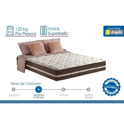 Colchão Casal Molas Bonnel Anjos Classic Brown 138x188x22