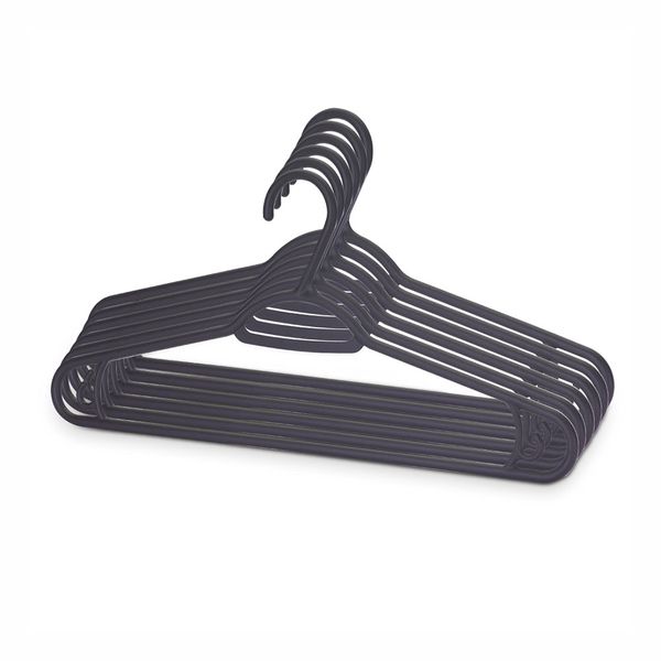 Conjunto de Cabides Dasplast Plástico Sustentável Leve 6 e Pague 5 Preto Conjunto de Cabides Dasplast Plástico Sustentável Leve 6 e Pague 5 Preto