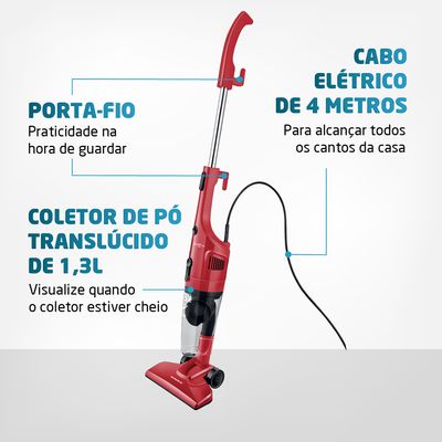 Aspirador de Pó Vertical Mondial Turbo Cycle AP-36 - 1100W 220V
