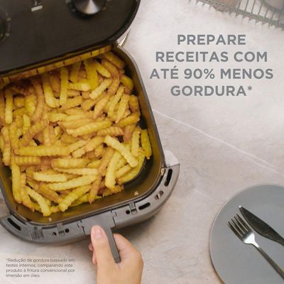 Fritadeira Air Fryer Widemax 5,5l 1900w Midea Preto/inox 220V