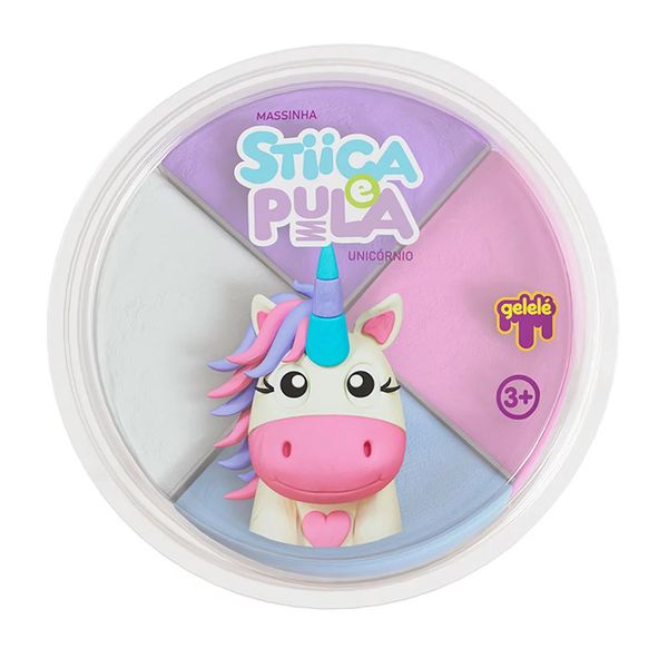 Massinha Stiica e Pula Doce Brinquedo Unicórnio 20g Massinha Stiica e Pula Doce Brinquedo Unicórnio 20g