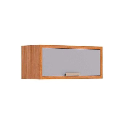 Armário Aéreo Cozinha Modulado áurea C/ 1 Porta Basculante 80cm Cinamomo/platina - Mgm