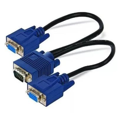 Cabo VGA em Y para Monitor - 1 VGA (Macho) x 2 VGA (Fêmea)