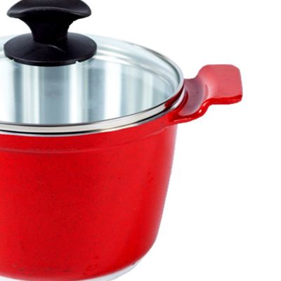 Caldeirão Vermelho Alça de Alumínio Diamantado TV 16cm