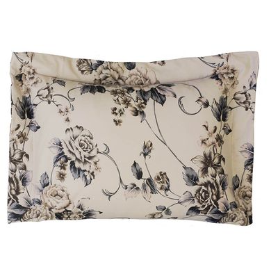 Kit Edredom Encatare Queen 5 Peças Percal 200 Fios 100% Algodão - Floral Samara