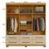 Guarda Roupa Casal New Kansas Carvalho Americano Off White Com Espelho - Incorplac